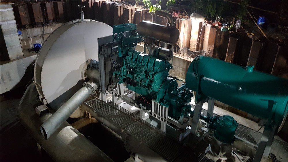 “Siêu máy bơm” một lần nữa lại chứng minh được năng lực của mình. Ảnh: Trường Sơn