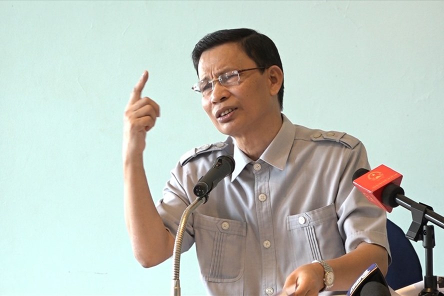 Ông Nguyễn Minh Mẫn trong buổi họp báo cá nhân.