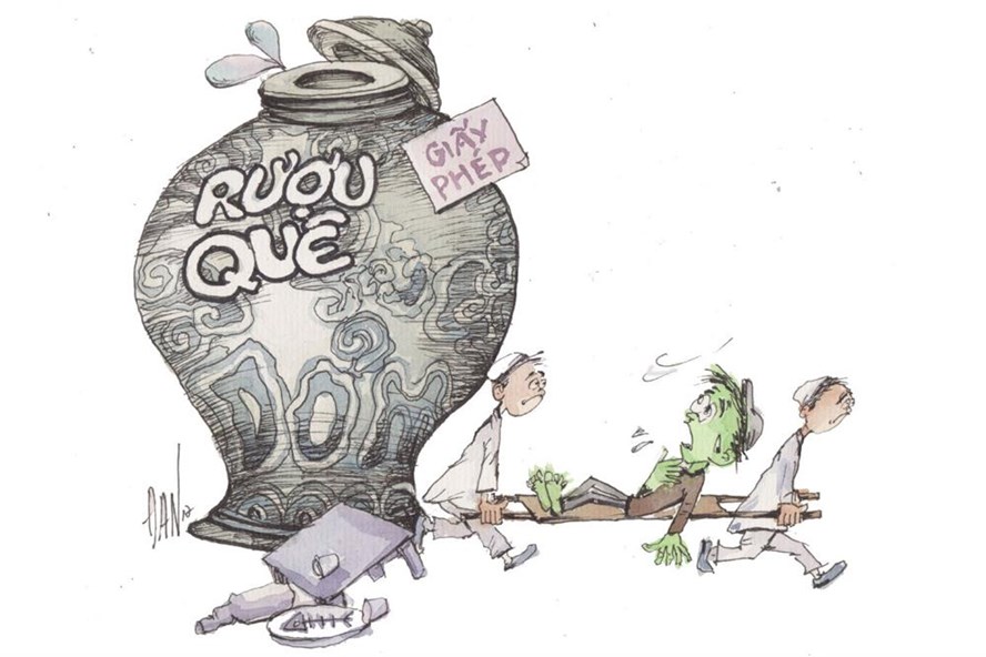Rượu “quốc lủi” cũng phải đăng ký, dán tem ruou quoc lui cung phai dang ky dan tem
