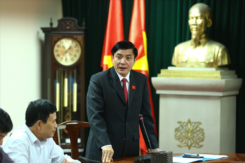 Đồng chí bùi Văn Cường - Ủy viên TƯ Đảng, Bí thư Đảng đoàn, Chủ tịch Tổng LĐLĐVN phát biểu chỉ đạo tại hội nghị. Ảnh: Sơn Tùng