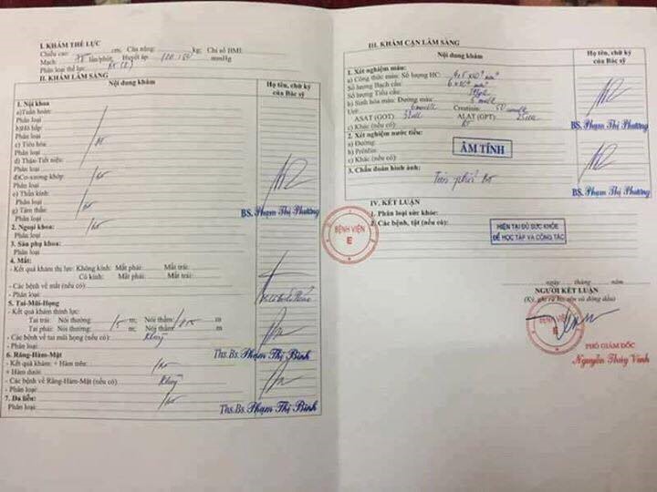 Đến giấy khám sức khoẻ giả