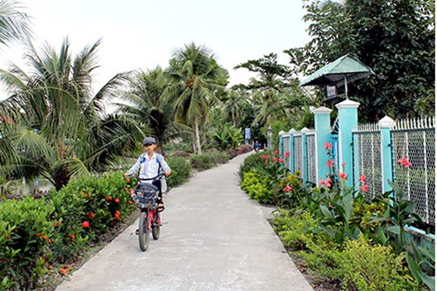 Đường bê-tông ở huyện Vị Thủy, tỉnh Hậu Giang. Ảnh minh họa, nguồn: Báo Hậu Giang.