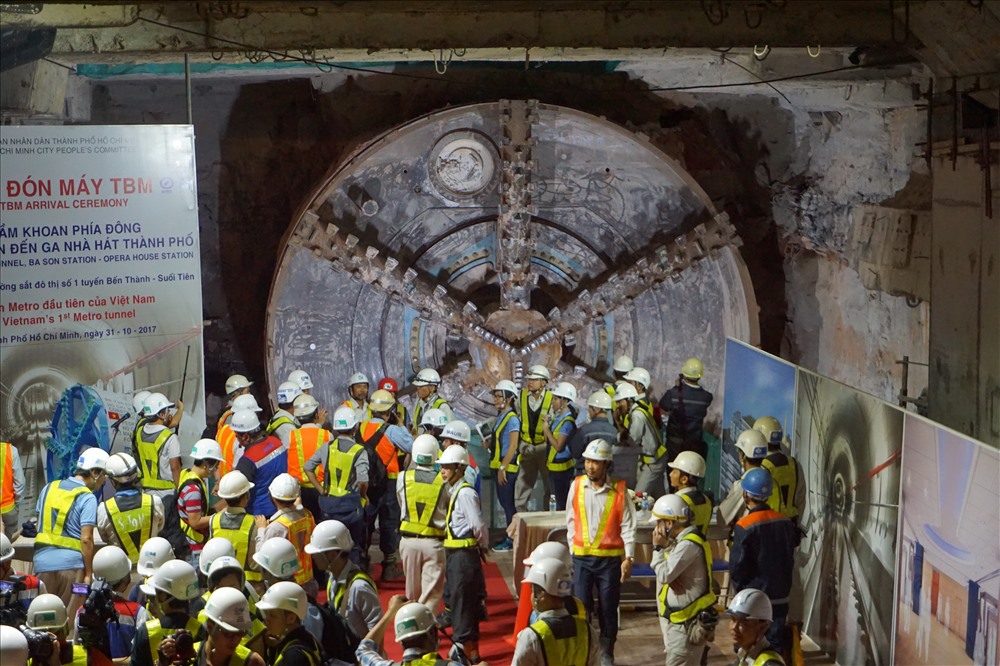 Hầm metro Bến Thành-Suối Tiên hoàn thành vượt tiến độ 1 tháng. Ảnh: M.Q