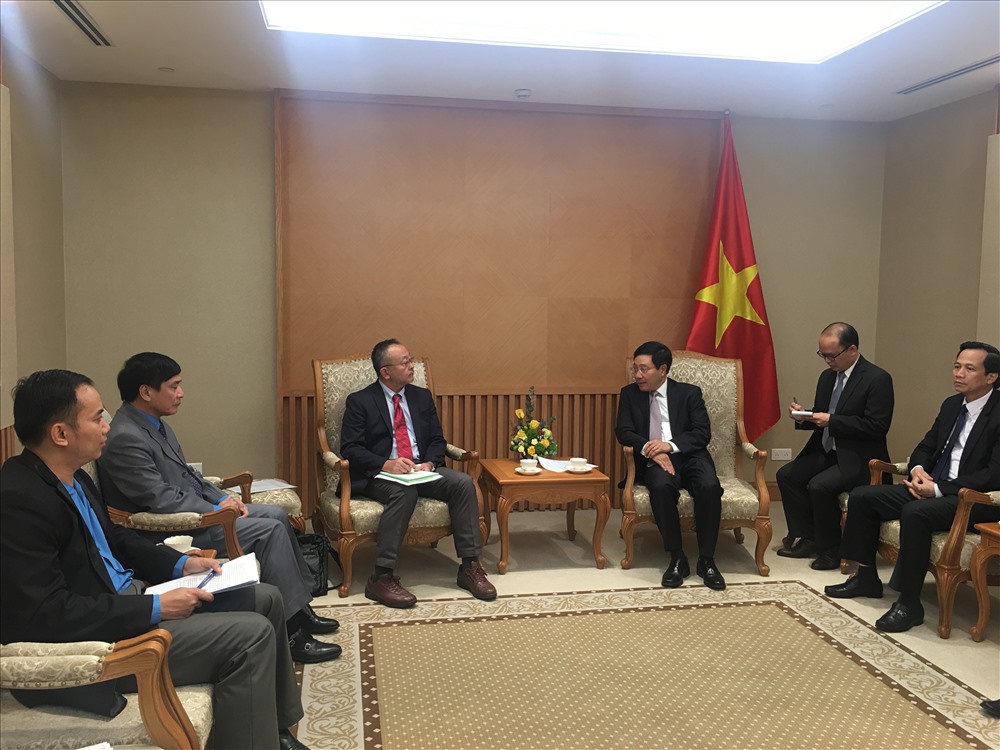 Quang cảnh buổi tiếp (ảnh: Đ.N)