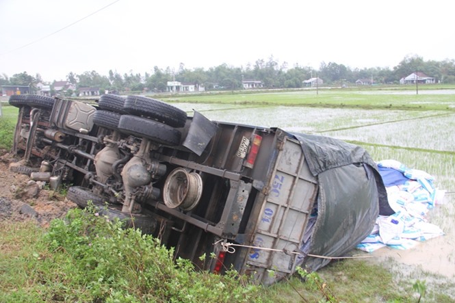 Hiện trường vụ tai nạn.