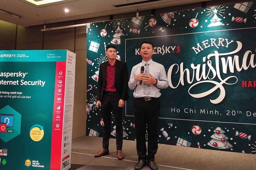 Đại diện hãng Kaspersky và Cty an ninh mạng Nam Trường Sơn trả lời về các vấn đề bảo mật (ảnh: PK).
