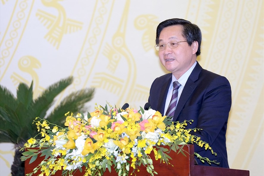Tổng Thanh tra Chính phủ Lê Minh Khái phát biểu tại Hội nghị Chính phủ với các địa phương chiều 28/12. Ảnh: VGP