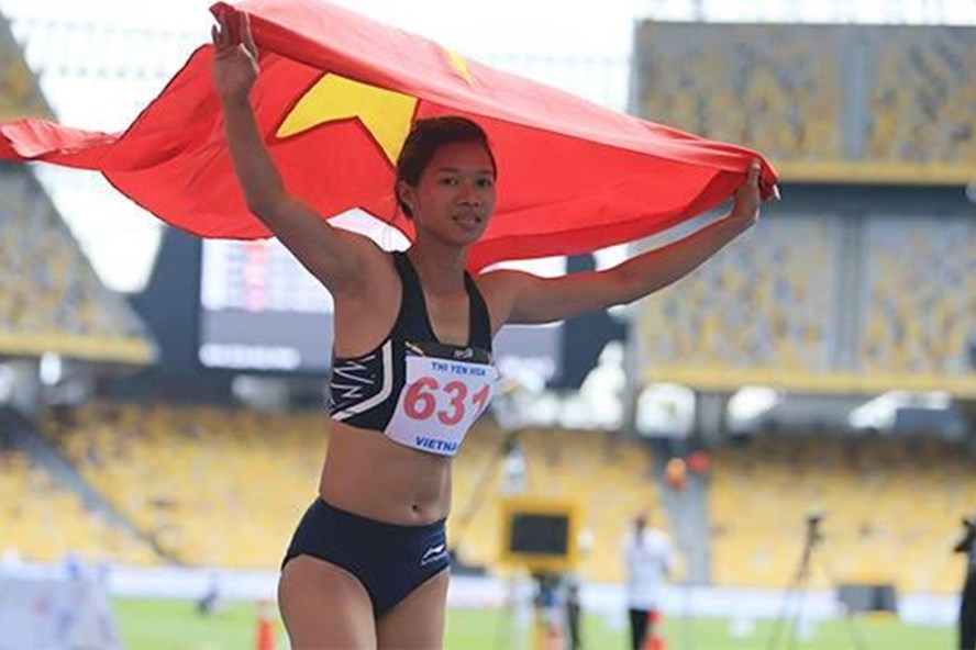 Trần Thị Yến Hoa về đích. Ảnh: D.P