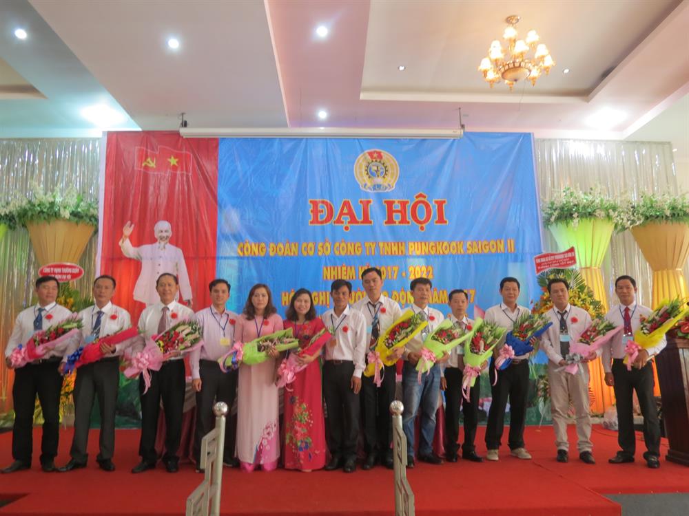 BCH CĐ Cty Pungkook Sài Gòn II nhiệm kỳ 2017-2022 ra mắt