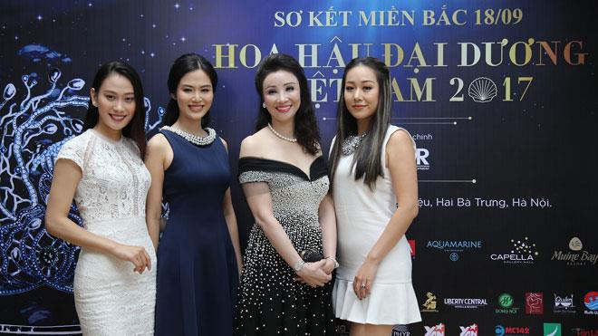 Hoa hậu Thu Thủy bên ban giám khảo cuộc thi Hoa hậu Đại dương 2017.
