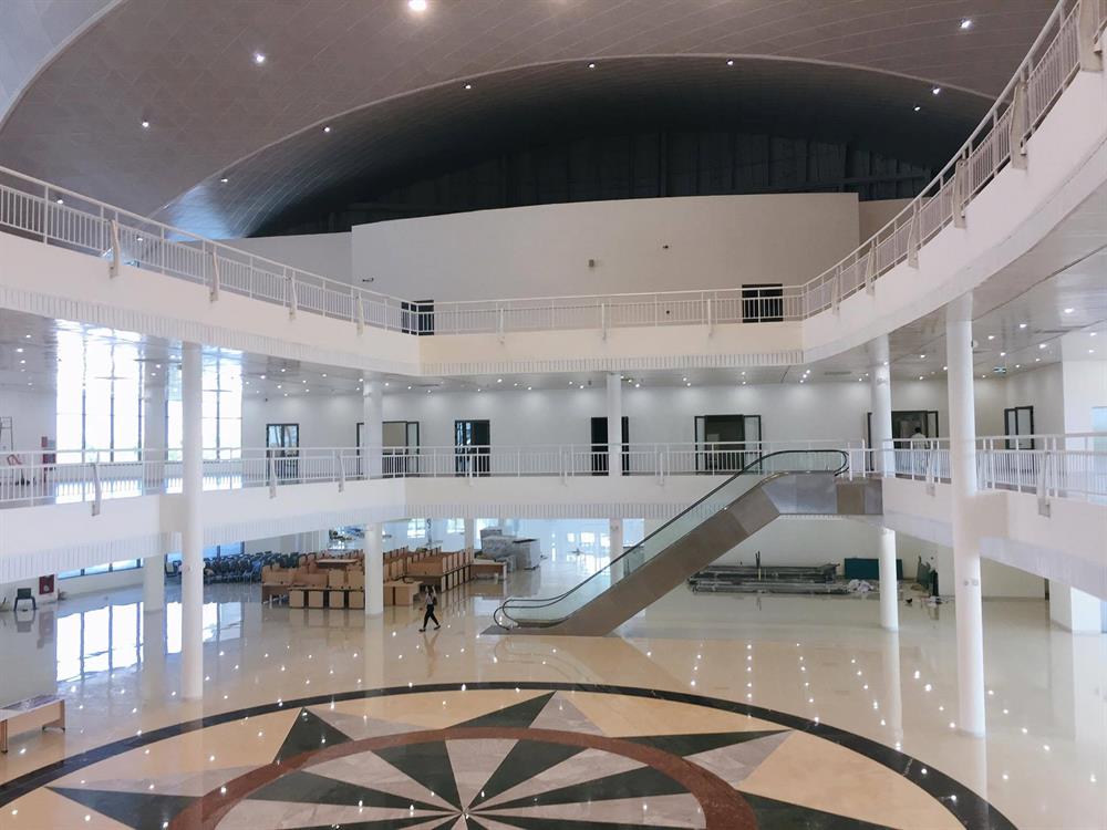 Diện tích không gian lên đến 13.400m2, sẵn sàng tiếp đón hàng ngàn phóng viên trong và ngoài nước. Ảnh: ML