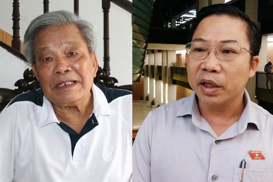 Ông Nguyễn Túc - Ủy viên Đoàn Chủ tịch Ủy ban Trung ương MTTQ Việt Nam (trái) và ông Lưu Bình Nhưỡng - Ủy viên thường trực Ủy ban Về các vấn đề xã hội của Quốc hội.