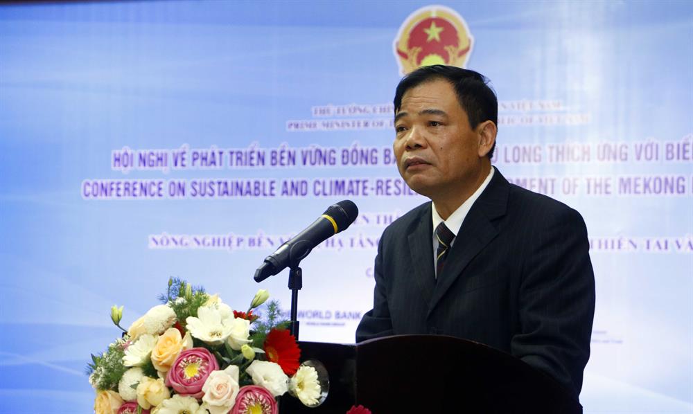 Bộ trưởng Bộ NNPTNT Nguyễn Xuân Cường phát biểu kết luận hội nghị chiều 26.9 (ảnh: P.V)