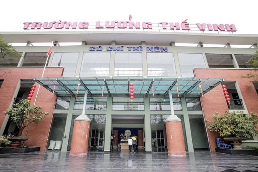 Cơ sở vật chất trường Lương Thế Vinh - Trường THCS và THPT dân lập Hà Nội (Ảnh: Lao Động)