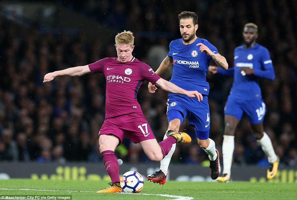 Cú sút thành bàn của De Bruyne (số 17). Ảnh: Getty Images.