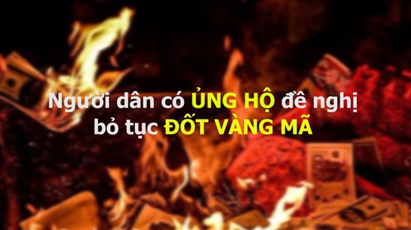 Phản ứng của người dân về việc bỏ tục đốt vàng mã