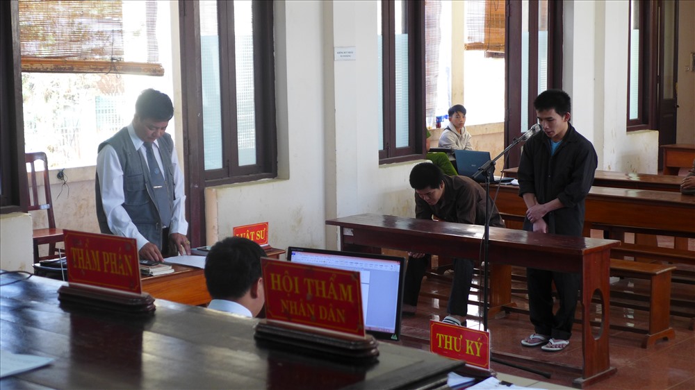 Bị cáo Châu tại phiên tòa sáng 6.2. 