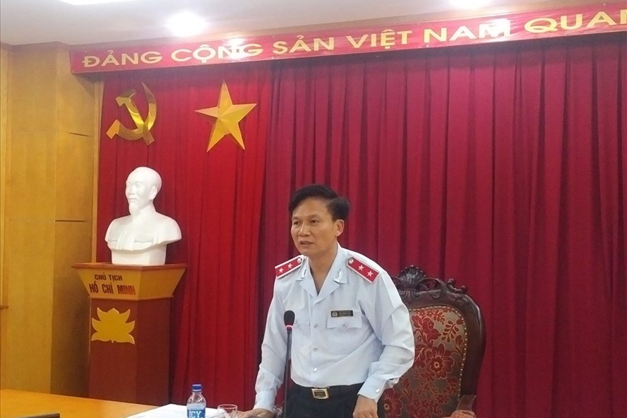  Ông Bùi Ngọc Lam chủ trì buổi công bố kết luận thanh tra. Ảnh: Huyên Nguyễn