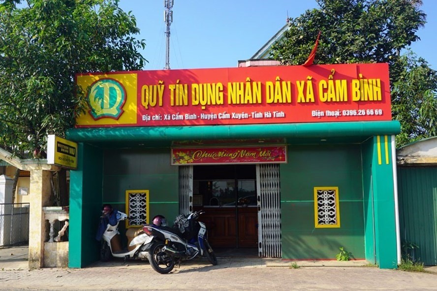 'Trụ sở Quỹ tín dụng nhân dân xã Cẩm Bình (huyện Cẩm Xuyên, Hà Tĩnh).Ảnh: PV
'