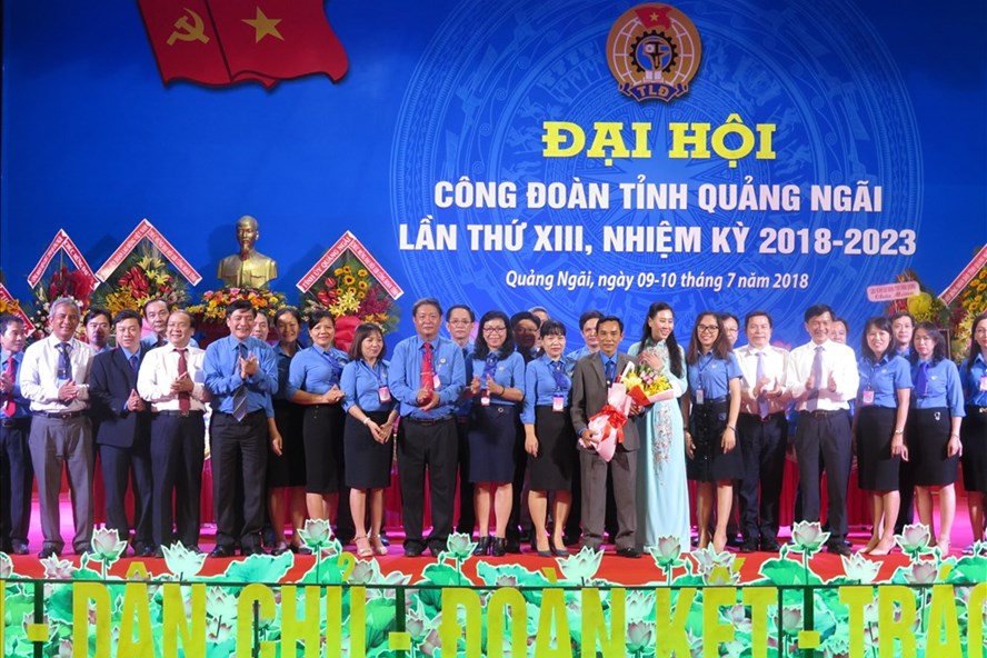 Äại há»i Äã bầu Ban Chấp hà nh nhiá»m kỳ 2018-2023 gá»m 37 thà nh viên, ông Trần Quang Tòa ÄÆ°á»£c bầu là m Chá»§ tá»ch LÄLÄ tá»nh Quảng Ngãi. Ảnh: T.H