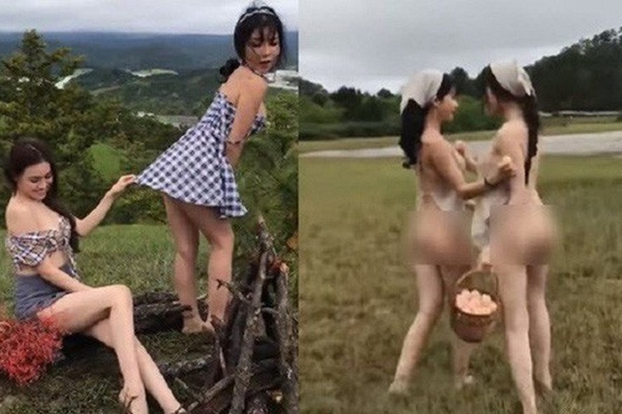 Hình ảnh Á hậu Thư Dung chụp tại Đà Lạt gây bức xúc dư luận.