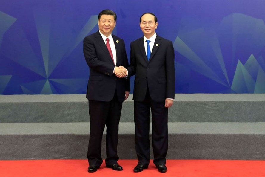 Chủ tịch Nước Trần Đại Quang và Chủ tịch Trung Quốc Tập Cận Bình tại hội nghị cấp cao APEC, Đà Nẵng, tháng 11.2017. Ảnh: TTXVN