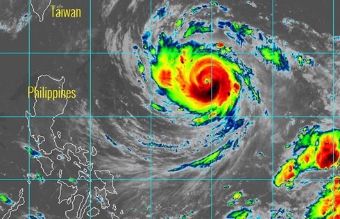 Ảnh vệ tinh chụp b&atilde;o Trami.