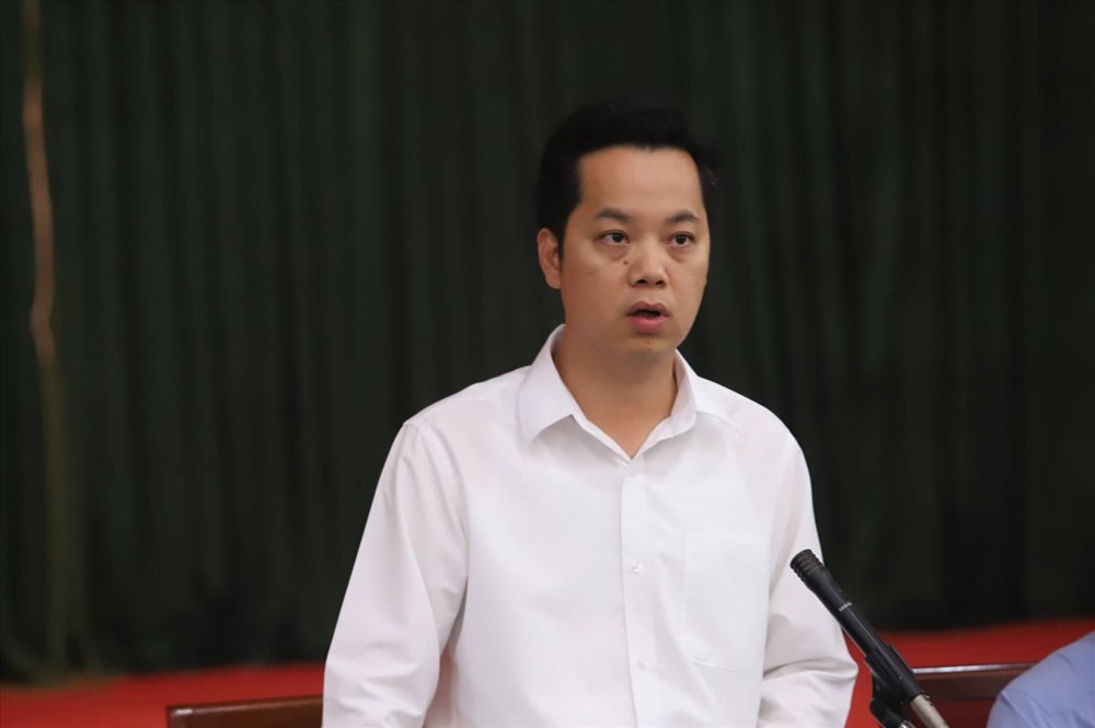 Ông Vũ Đăng Định - Chánh văn phòng UBND thành phố Hà Nội thông tin về ô nhiễm không khí. Ảnh: Nguyễn Hà