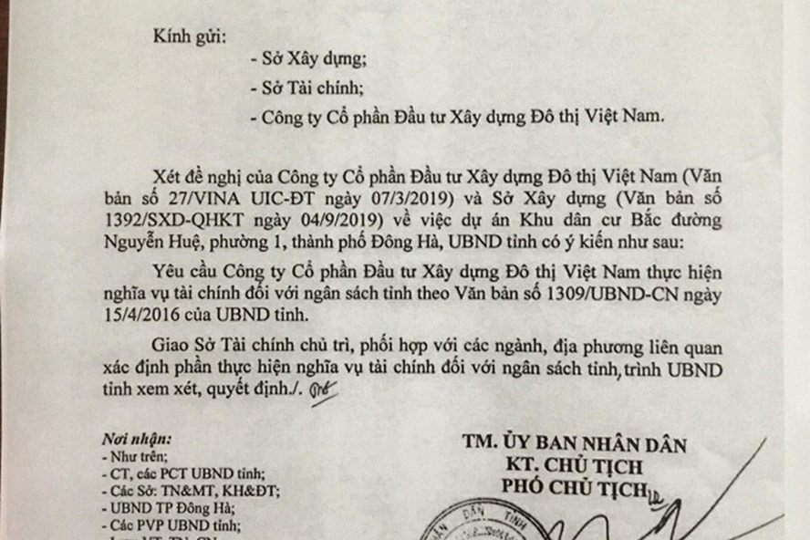 UBND tỉnh Quảng Trị kiên định quan điểm doanh nghiệp phải nộp nghĩa vụ ngân sách theo quy định của pháp luật. Ảnh: P.V