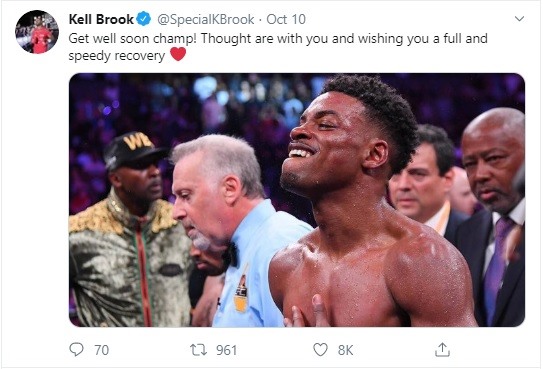 Kell Brook cầu chúc cho đối thủ sớm bình phục