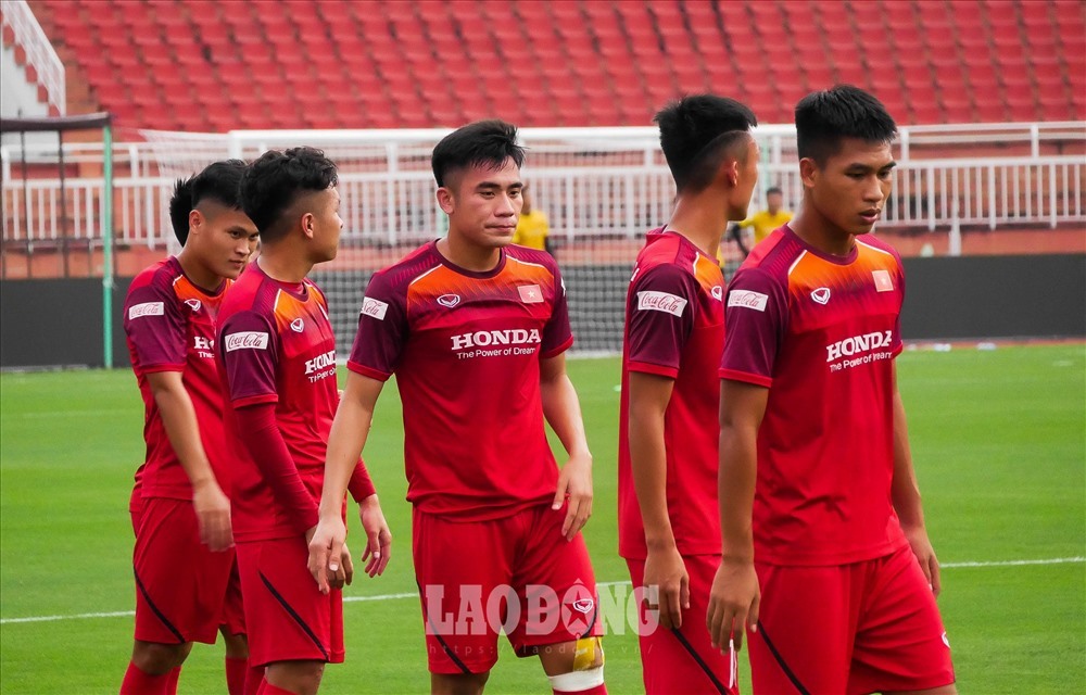 U22 Việt Nam cũng đã có sự chuẩn bị lực lượng tốt nhất, dù không có sự phục cụ của những Quang Hải, Văn Hậu, Tiến Linh đang tập trung ở ĐTQG. Ảnh: Phan Anh Tú