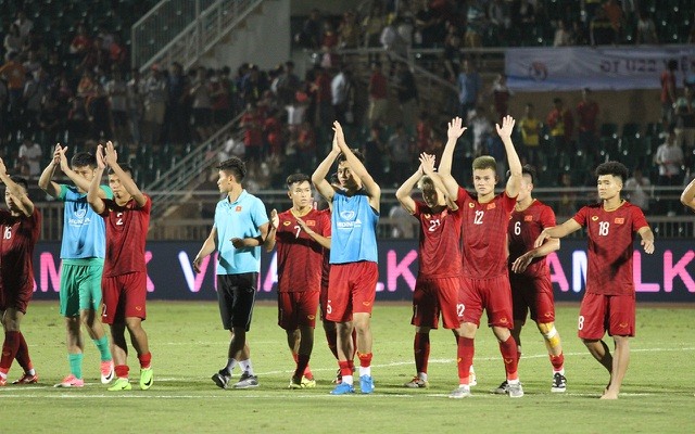 U22 Việt Nam hướng đến tấm huy chương vàng SEA Games đầu tiên. Ảnh: VFF