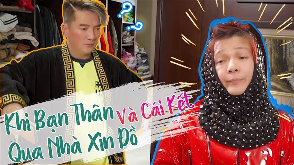 Dù nhiều lần than “nhục” nhưng Vũ Hà vẫn chăm chỉ sang nhà bạn thân xin đồ. (Ảnh: Youtube Đàm Vĩnh Hưng)