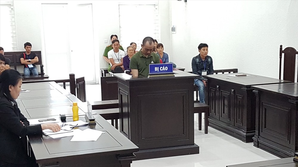 Bị cáo Đinh Văn Tiến trong phiên sơ thẩm ngày 9.10.