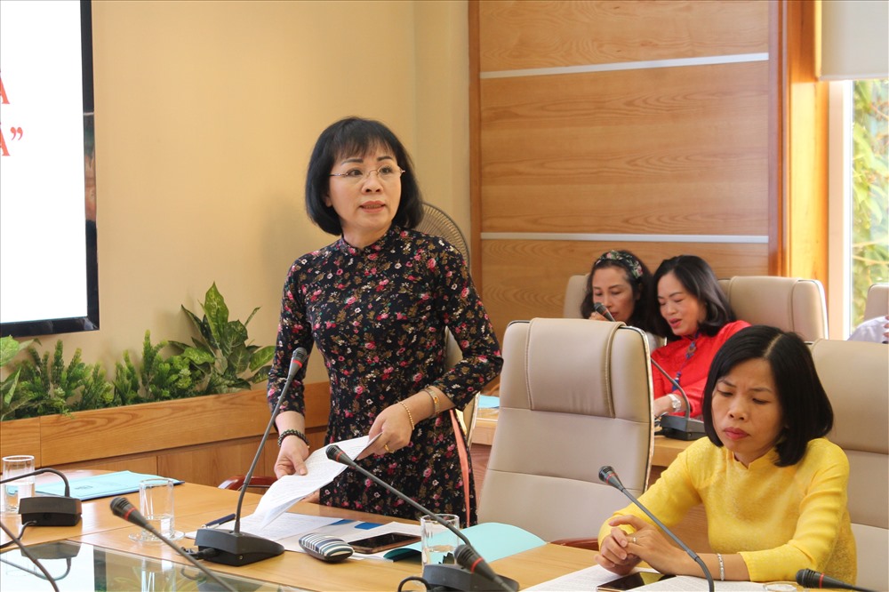Các đại biểu tham luận giải pháp nâng cao chất lượng hoạt động nữ công. Ảnh MD