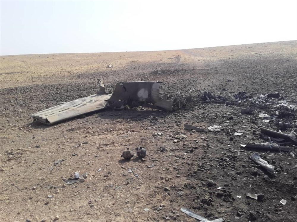 Một trực thăng quân sự của Thổ Nhĩ Kỳ rơi ở đông bắc Syria. Ảnh: hawarnews.com.