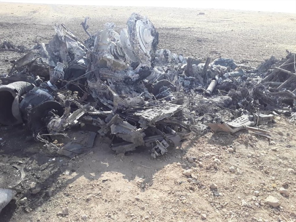 Một trực thăng quân sự của Thổ Nhĩ Kỳ rơi ở đông bắc Syria. Ảnh: hawarnews.com.