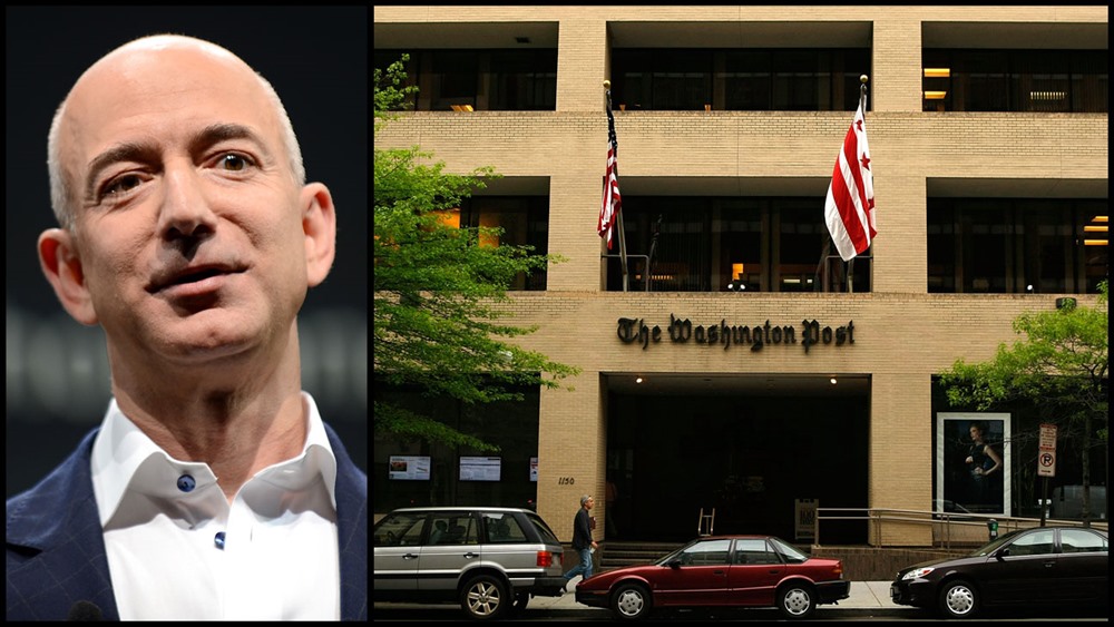 Tháng 8.2013, Bezos mua Washington Post với giá 250 triệu USD. Lúc này CEO Amazon đang có 27,2 tỉ USD và lọt top 12 người giàu nhất. Ảnh: ST