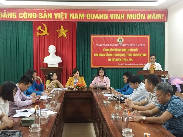 Toàn cảnh buổi lễ thành lập CĐCS Công ty TNHH Dịch vụ Kỹ thuật Bao Yue Việt Nam
