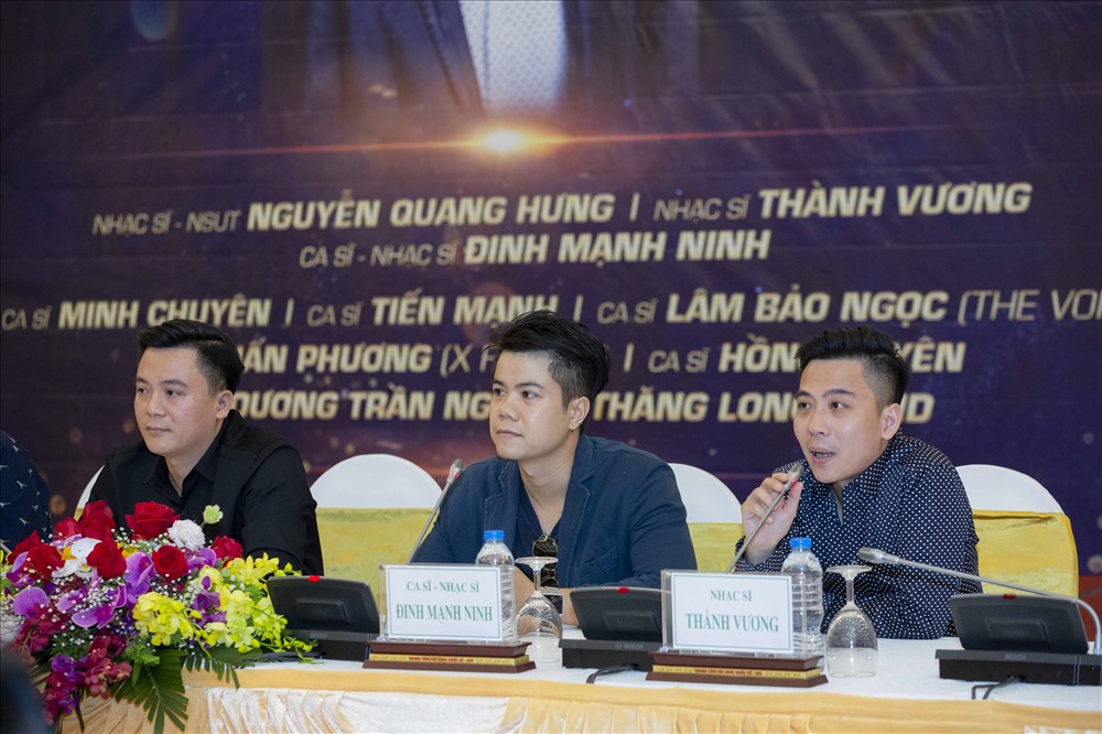 Nghệ sỹ ưu tú Nguyễn Quang Hưng – Nhạc sĩ Thành Vương và ca sĩ, nhạc sĩ Đinh Mạnh Ninh
