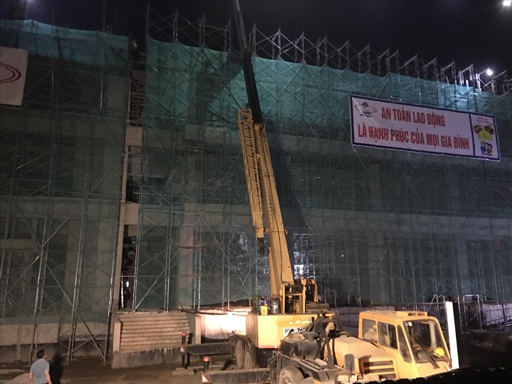Công trình Trung tâm Văn hoá Xứ Đông nơi xảy ra vụ tai nạn. Ảnh Bùi Tú