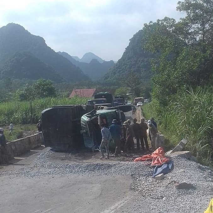 Hiện trường vụ tai nạn. Ảnh: VOV.