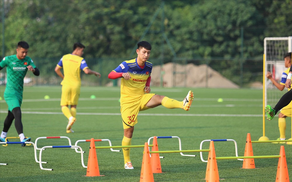 Trọng Hùng tiếp tục được thầy Park tin tưởng trên hàng công U22 Việt Nam. Ảnh Hoài Thu
