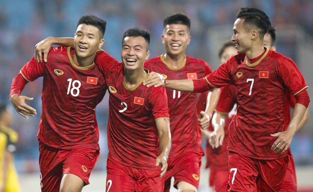 Hà Đức Chinh (số 18) là một trong những gương mặt nổi bật của U22 Việt Nam. Ảnh: VFF