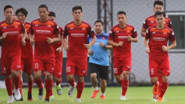 Nhiều tuyển thủ vẫn chưa thể hội quân do đang làm nhiệm vụ ở câu lạc bộ chủ quản. Ảnh: H.A