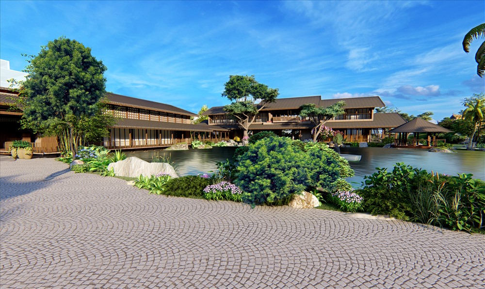 Một góc khu nghỉ dưỡng Tiền Hải Resort.
