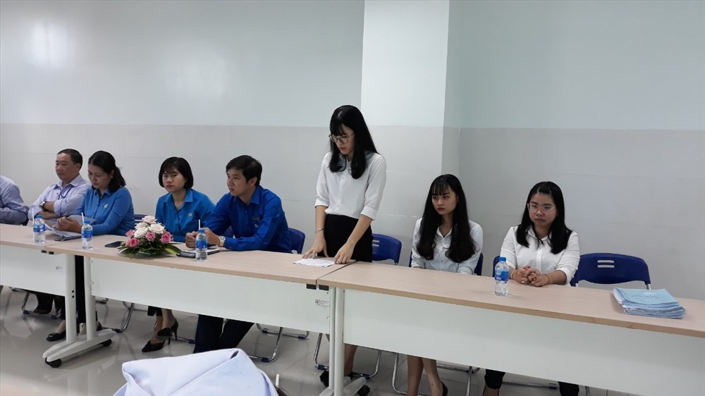 Đại diện đoàn viên phát biểu