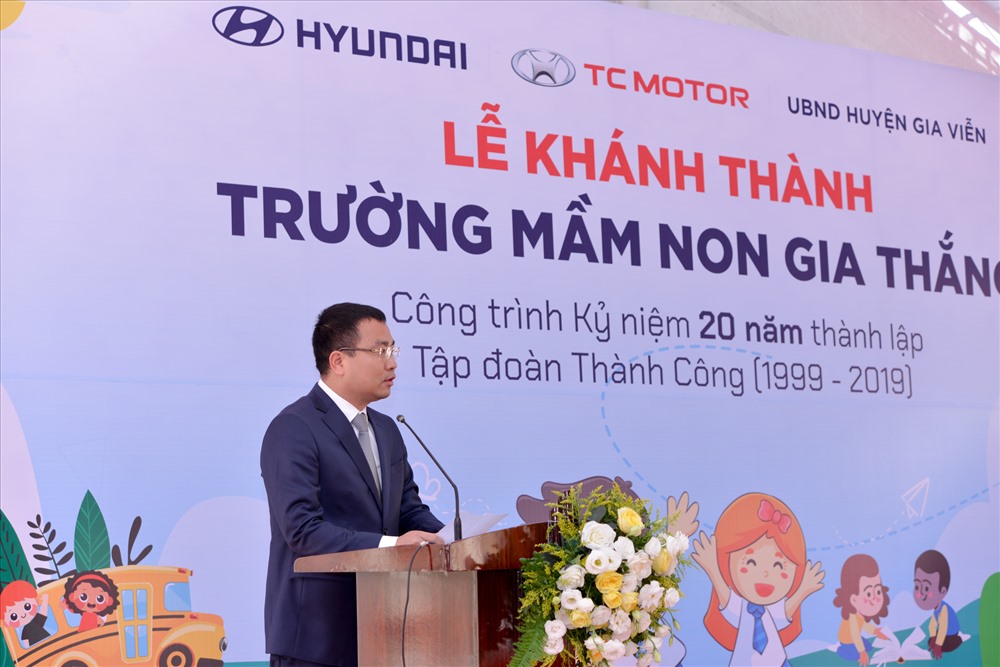 Ông Lê Ngọc Đức - Tổng Giám đốc Tập đoàn Thành Công phát biểu tại buổi lễ