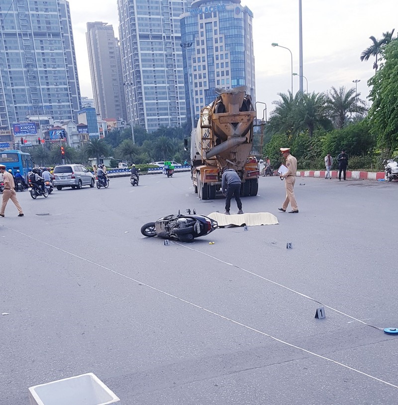 Hiện trường vụ tai nạn giao thông.