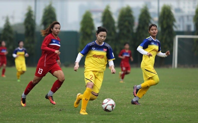 ĐT nữ tập trung với các cầu thủ đã từng vô địch AFF Cup nữ 2019. Ảnh: Hoài Thu